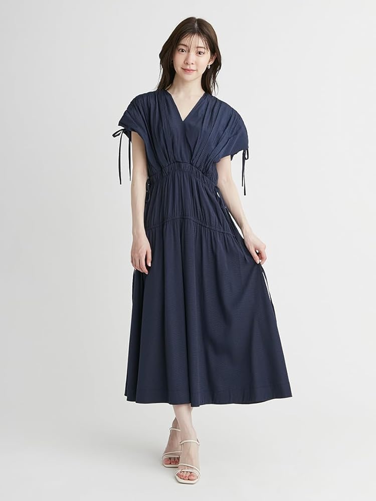 CELFORD セルフォード カシュクールリボンノースリーブワンピース SALE Amazon.co.jp: [セルフォード] カシュクールリボンノースリーブ