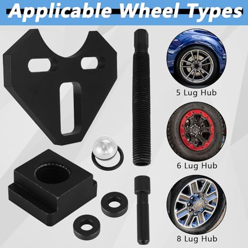 Image of 40100 Wheel Hub Bearing Removal Tool, Steel Hub Removal Tool Kit Compatible with 5 6 8 Lug Wheel Hub Assemblies for Most Cars and Trucks (Black)