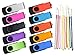 Price comparison product image Memory Stick 10 Pack 16GB USB Sticks 2.0 Swivel Pendrives - Kepmem Metal Flash Drive Bulk Stylish Thumb Drives 16 GB Portable Keychain U Disk with Free Multiclor Lanyards for Photos and Video Storage