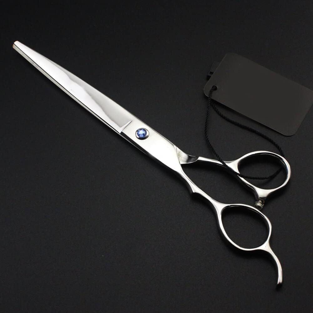 7" Left-Handed Hair Cutting Scissors - Japanese 440C Barber Shears for Professional Hairdressing and Haircuts