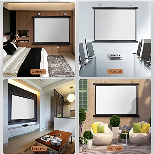 Pantalla manual 72 pulgadas 16:9 para proyector miniatura 2