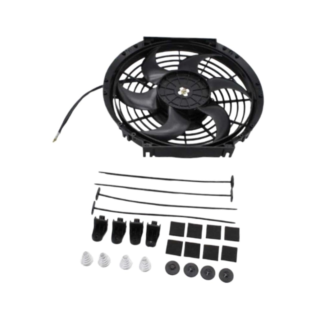 Radiator Cooling Fan 800 CFM 12V 80W with Mounting Kit Compatible with Automotive Radiators