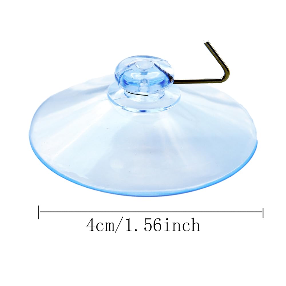 Ginddy 24 stuks zuignaphaken, zuignappen voor ramen, zuignappen met metalen haken, 4 cm wandhaken met zuignap voor badkamer, keuken, glas, spiegel, tegels