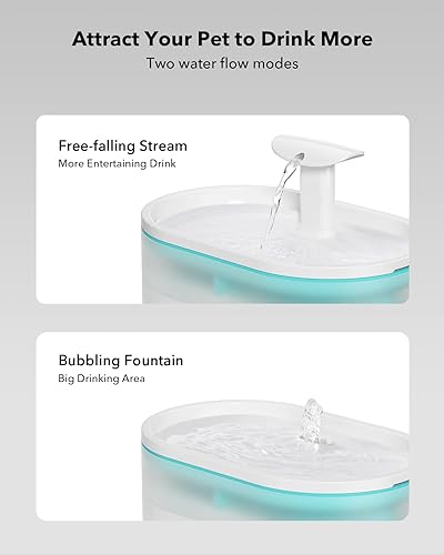 Miniatura 7 de PETLIBRO Alimentador automático para gatos de 5 litros + fuente de agua PETLIBRO Cat de 71 fl oz/2.1 L con dos modos de flujo, nivel de agua