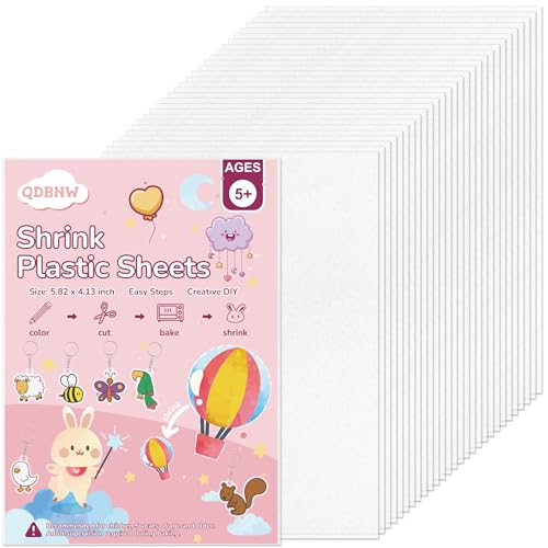 30 Pieces Shrink Art Paper Shrink Plastic Dink Sheets Shrink Film Paper Suitable for Adults and Teens for DIY Creative Crafting(8.2 X 5.8 Inch)