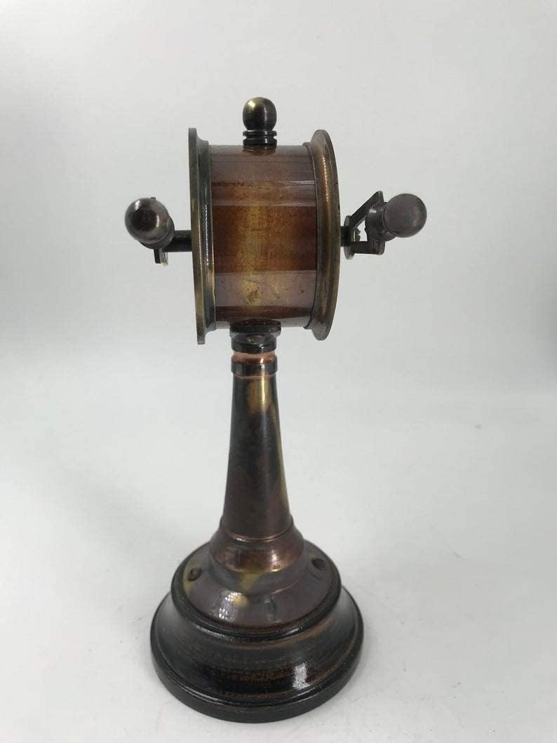 Mini Nautical Brass Handmade Telegraph Vintage Maritime Collectible Wooden Base
