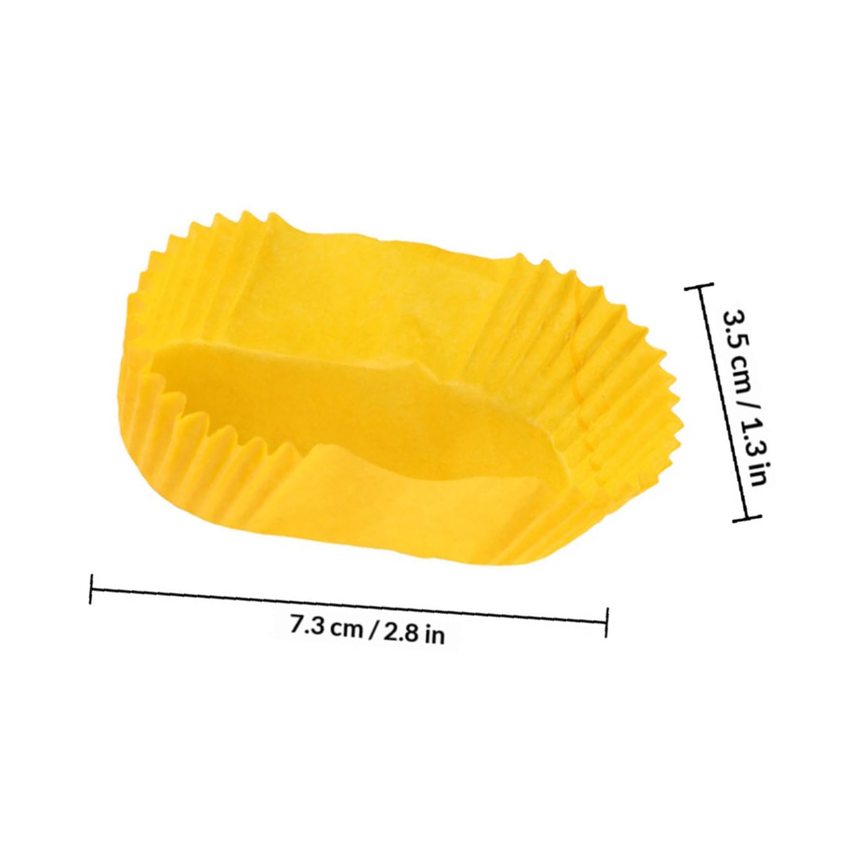 Moldes Rectangulares de Papel para Pasteles 2000 Piezas Amarillo