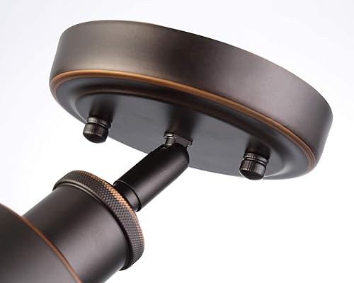 Miniatura 8 de Lámpara de montaje empotrado de vidrio rústico, mini pantalla de vidrio sembrado transparente, lámpara de techo semiempotrada para pasillo, granja,