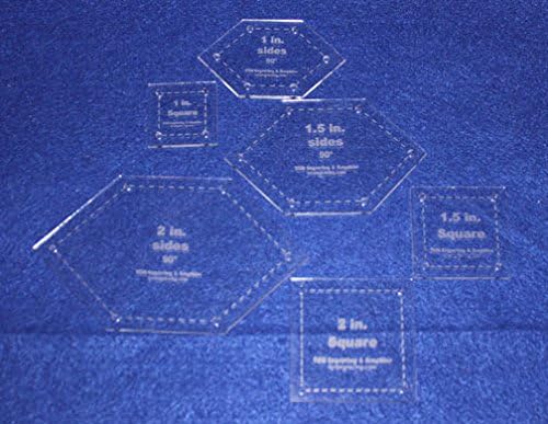 Patchwork of The Crosses 6 Piece Set Templates - 1/8 Inch Thick