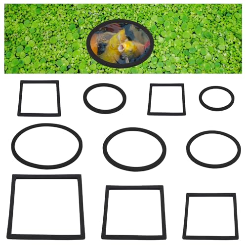 10 Stück Schwimmende Pflanzenringe Aquarien 5 Größen Schwimmenden Pflanzenbarrieren Set Schaumstoff Schwimmpflanzen Futterringe Runde Quadratische Fischfutterringe Für Fische Aquarium Zubehör