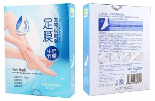 Milk & Bamboo Vinegar Foot Feet Baby Mask Peeling & Tendering Dead Skin Remover (Pack of 2)
