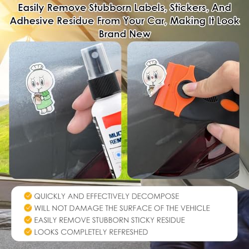 Aufkleberentferner,Sekundenkleber Entferner,Etikettenlöser,Etiketten Entferner,Kleber Entferner,klebereste Entferner,Aufkleber Entferner,Sticky Residue Remover,Entfernt Hartnäckige Etiketten,50ml