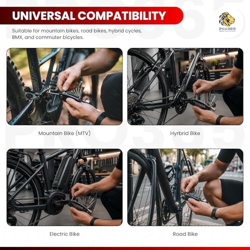 Image of PRO365 16-in-1 Bicycle Repair Tool Kit | 1 Year Brand Warranty | Foldable Multitool with Allen Keys, Screwdrivers, Spoke Wrench & Socket Spanner | Cycle Maintenance Tool for MTB, Hybrid & Kids Bikes