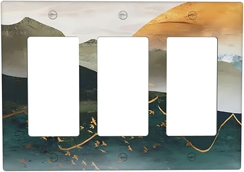 Miniatura 44 de Deep Blue Sea Turtles 1 Gang Outlet Covers Duplex Receptáculo Placa de pared Decorativa Eléctrica Placa Delantera Interruptores de Luz para Cocina