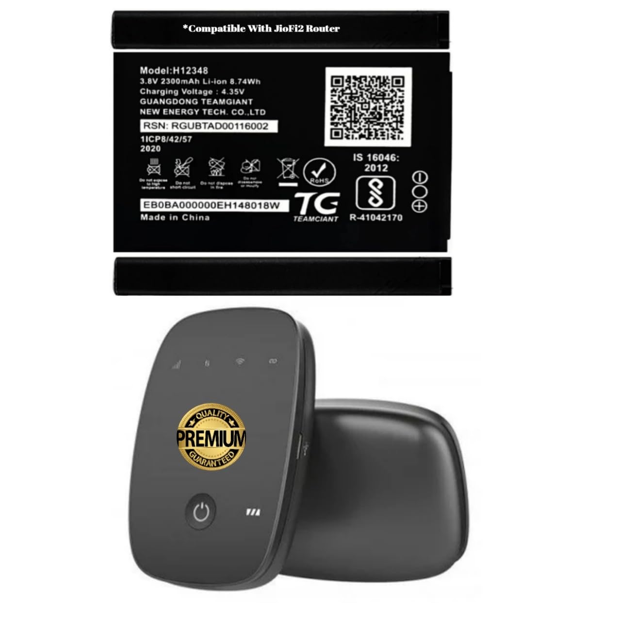 DEVICE OF A WITH AEV Original Compatible H12348 Battery for Reliance Jio WiFi 4G Router JioFi 2 M2 M2S 4G Hotspot_20(2300mAh)-picture-13