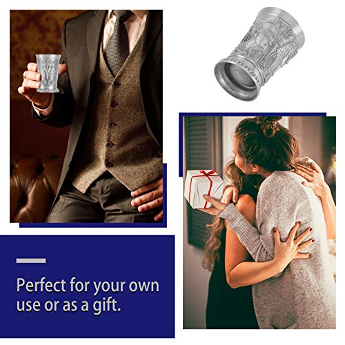 Amosfun Wine Glasses Mini Cups Cup Goblets Gothic Glass Metal Shot Beer Antique- Metal Cocktail Cup Vintage Wine Cup Hawaii Party Creative Shot Glass #TOP3