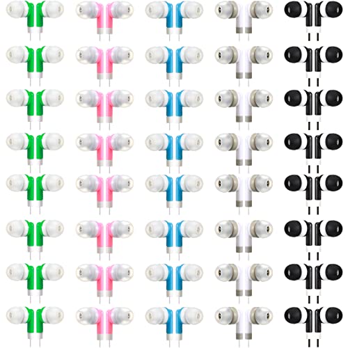 Image of Konohan 100 Pack Wired Earbuds Bulk, Multicolor 3.5mm Jack Earphones for Students, Classroom Headphones for School, Library, Museum, Testing, Laptop, Tablet(Multicolor)