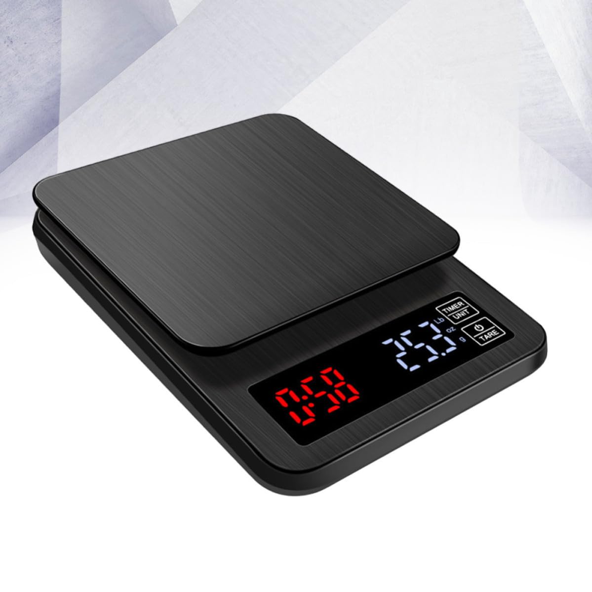 SOLUSTRE Báscula Electrónica para Cocina y Café con Temporizador Sensor de Alta Precisión Capacidad Pantalla LED Grande USB sin Baterías para Hornear y Cocinar