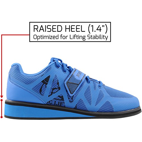 Nordic Lifting MEGIN Powerlifting Shoes – Elevated Heel for Olympic Lifts, Squats & Deadlifts – Stable Weightlifting Shoes for Men & Women – 7 Men / 8.5 Women - Thumbnail 4