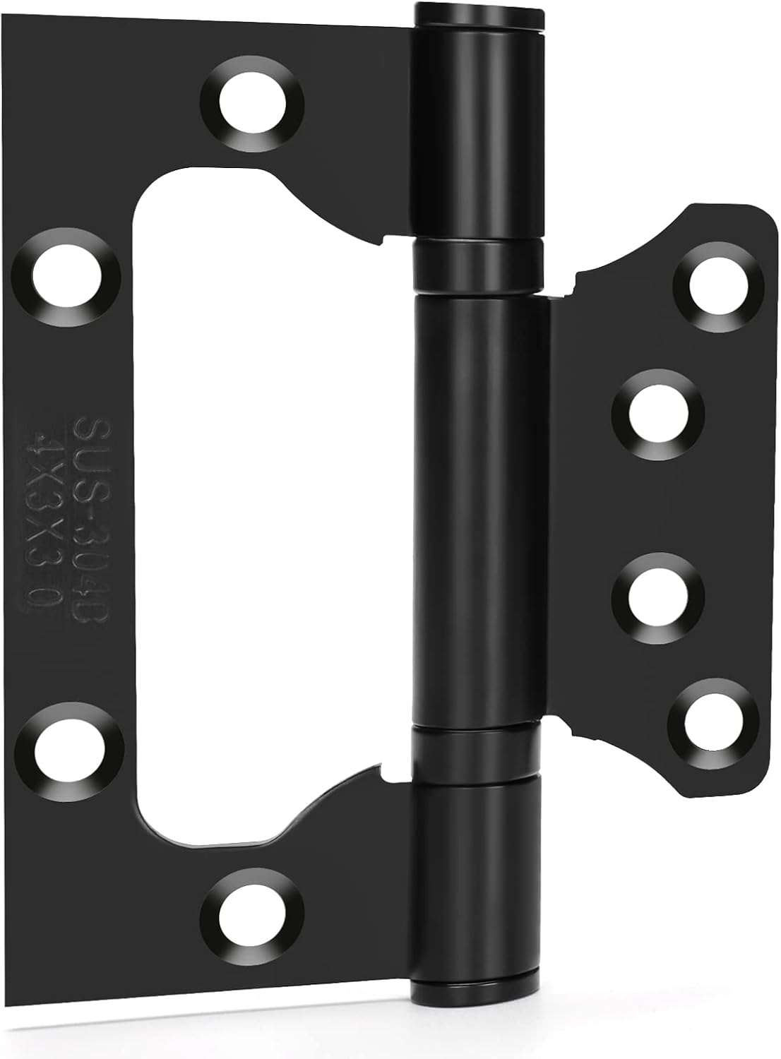 goldenwarm 24 Pack Matte Black Door Hinges 4inch x 3inch, Non-Mortise, Easy Installation for Both Interiors and Exteriors - Stainless Steel Door Hardware Flat Black Door Hinge, 3mm Thickness