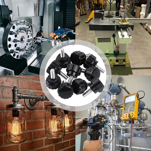 30 Stück Rändelschraube, Rändelschraube M3 x 10 mm, Flügelschrauben Rändel, Sterngriff Schraube Aus Kohlenstoffstahl, Rändelschraube Gerändelte Schwarze Runde, Für Maschinen mit Aufbewahrungskoffer