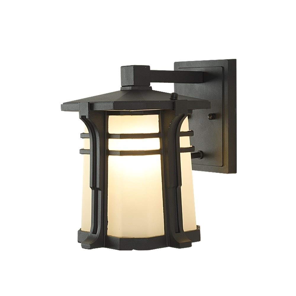 HPTHLY Wall Mounted Light Vintage Outdoor Wall Light Retro Creative Industrial Wall Lamp Metal Traditional Classical Fixture European Waterproof Sconce Loft (Black)