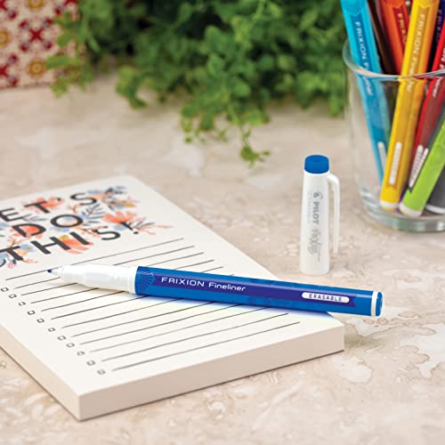 Image of PILOT FriXion Fineliner Erasable Marker Pens, Fine Point 0.7 mm, Vivid Colors, Erasable Pens - Ideal for School, Journaling, & Office Writing (Pack of 96)