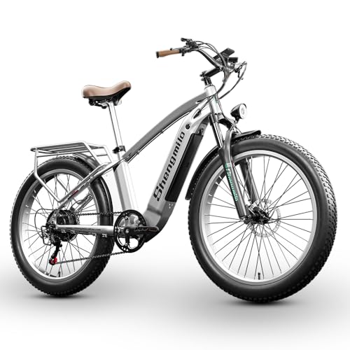 Shengmilo 𝐌𝐗𝟎𝟒 Herren Elektrofahrrad 26 Zoll E-Mountainbike...