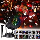 Valentine's Day Decor Projector Light,Valentine's Day Projection Lamp with 12pcs Slides Pattern...