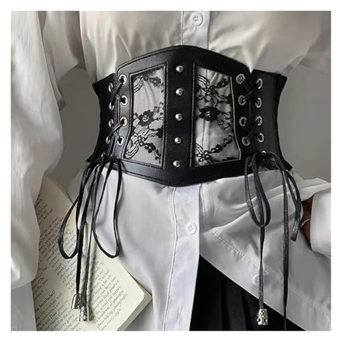 Elastic Lace Corset Belts for Women Wide Stretch Cummerbunds Female Dress Corset Belt for decoration2