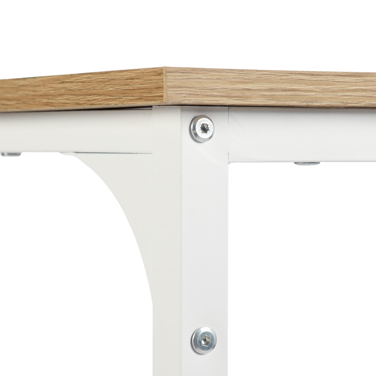 Mesa Alta Cocina con Taburetes, Conjunto Mesa y Sillas Comedor, Adecuada para Cocina, Comedor, Bar, Mesa de Bar 100 × 50 × 90 CM, 4 Taburetes 30 × 40 × 65 CM, Blanco