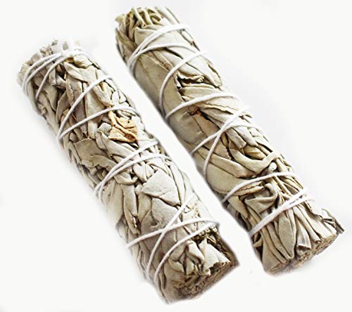 K&K Express Goods Sage Smudging Wands x 12 Mini Baby Approx 4" Californian White Sage 25g - 30g Each