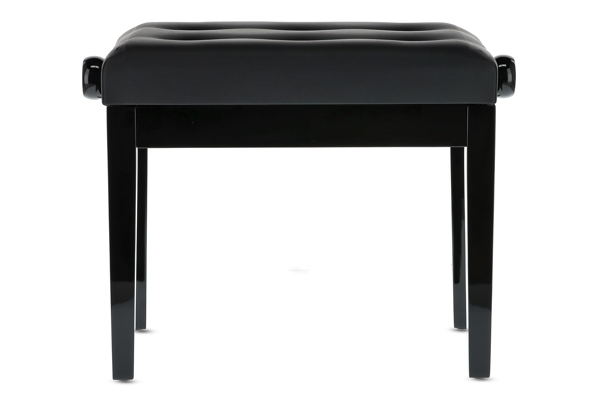 Title: GEWA Pianobank Delux (legno massiccio, carico di rottura di 2 tonnellate, seduta di 52x30 cm, preciso meccanismo a forbice, altezza da 48 a 57 cm, rivestimento in similpelle), nero lucido