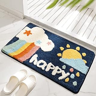 Bath Mat Rugs, Super Absorbent Floor Mat, Water Absorption and Quick Drying, Non Slip Carpet for Bathroom Entrance Door, Shower Rug with Rubber Backing, Soft Comfortable (40*60cm, Take a Bath)