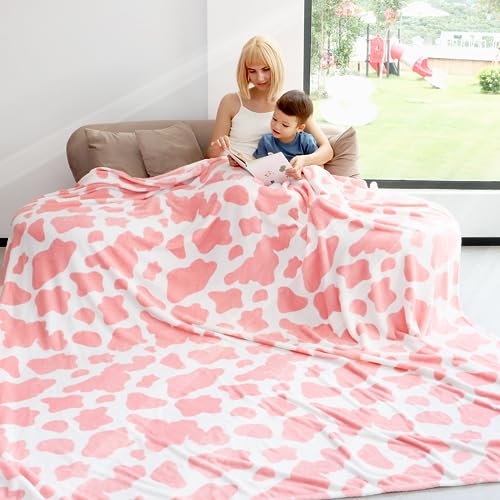 Image of Queen Blanket for Bed Couch, Pink Throw Blanket Queen /Full Size Fuzzy Fleece Throws for Women Girls, Extra Large Plush Bedding for Bedroom Living Room All Season 90 inchx90 inch