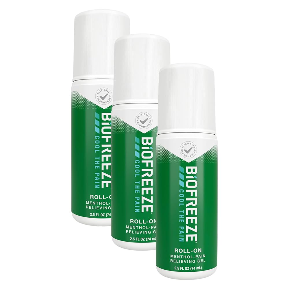 13451 Roll-On Pain-Relieving Gel, 2.5 FL oz, Green Topical, Arthritis, Strains, Bruises, & Sprains (7.5 Fl Oz (Pack of 3), 3, Count)
