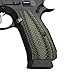 Cool Hand G10 Grips for CZ 75 Full Size, SP-01 Shadow, Snake Scale Texture, Brand OD/Black