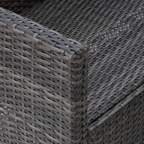 Panana 8 Seater Rattan Garden Furniture Corner Dining Set, Outdoor Sofa Set with Dining Table, 2 Stools, Cushions, Free Cover for Patio & Conservatory (Mixed Grey Wicker with Grey Cushions) 8 Panana 8 Seater Rattan Garden Furniture Corner Dining Set, Outdoor Sofa Set with Dining Table, 2 Stools, Cushions, Free Cover for Patio & Conservatory (Mixed Grey Wicker with Grey Cushions) - Image 8