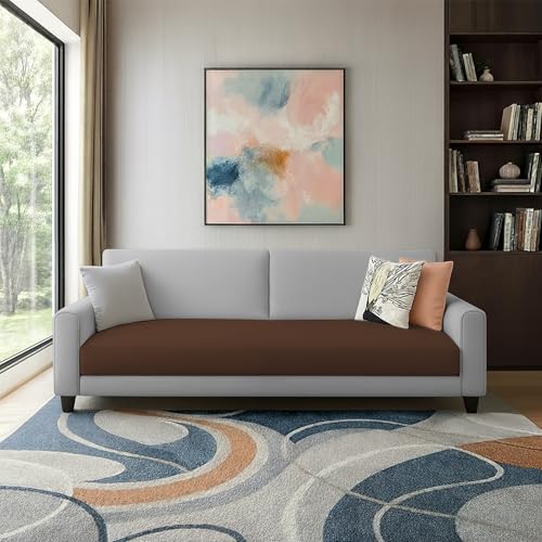 Image of Kathleen 3 Seater Sofa Set for Living Room - Foldable Convertible Couch Furniture for Home, Office or Guest Use, Modern Designer Stylish Comfortable (Brown Grey)