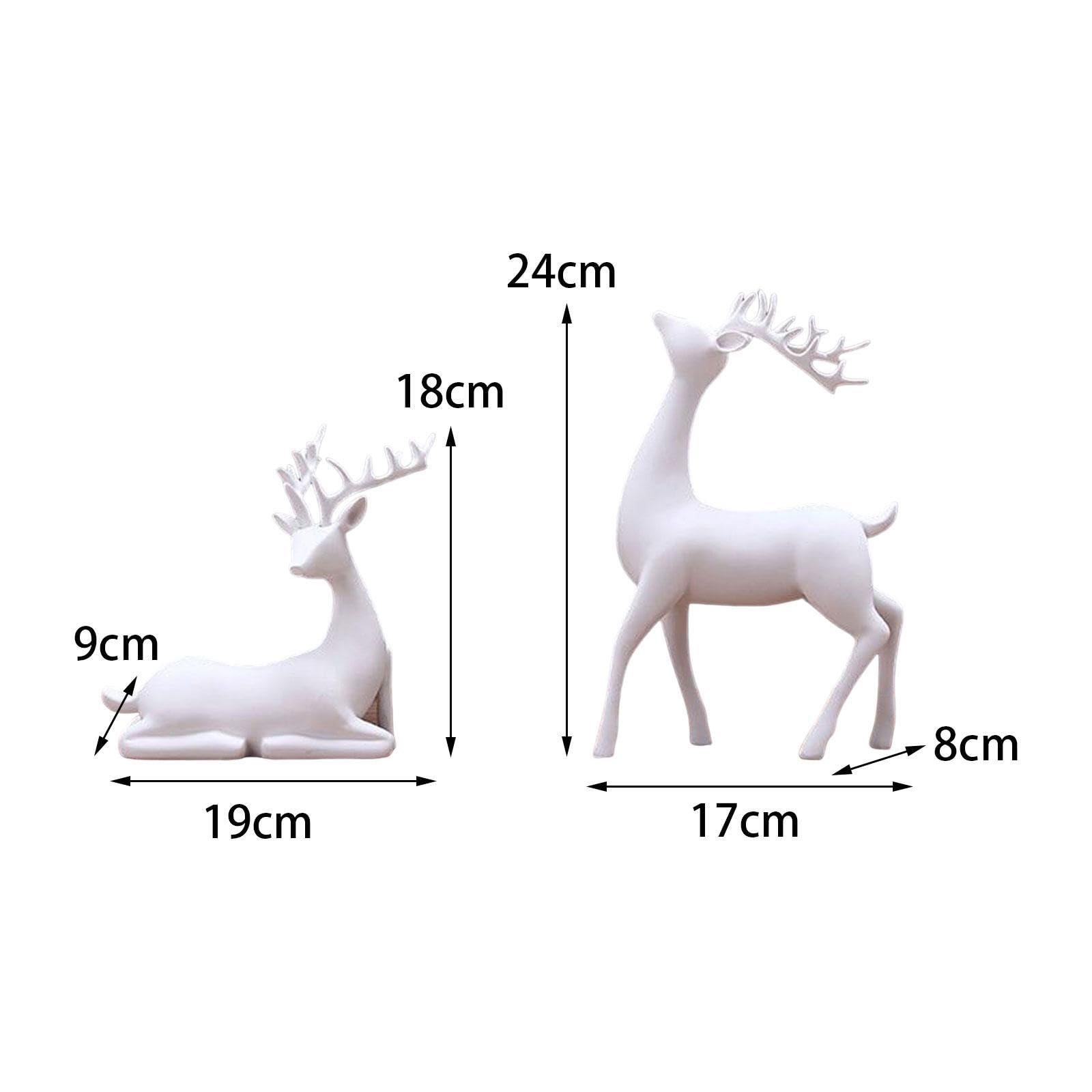 Encantadora Estatua de Ciervo, Escultura de, Adorno Animal, Impresionante Ciervo para Parejas, Ideal para Cualquier decoración, etc. Colección Figuras Renos para Parejas.