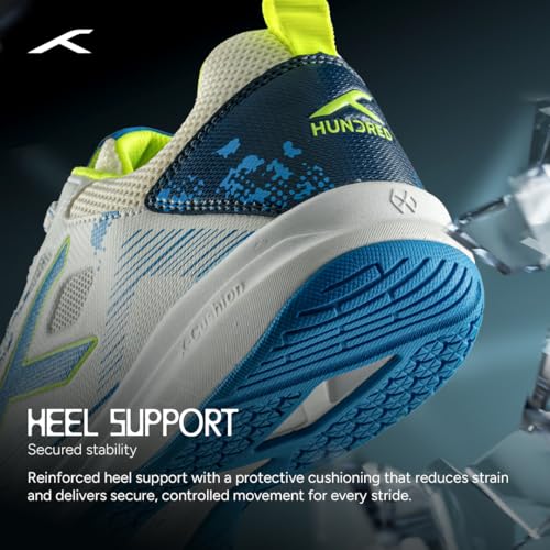 Image of Hundred Blade Armor Badminton Shoes (Non Marking) |Indoor Sports | Lightweight & Breathable | Airflow Mesh Upper | X-Cushion Midsole | Active Grip Outsole | Heel Support