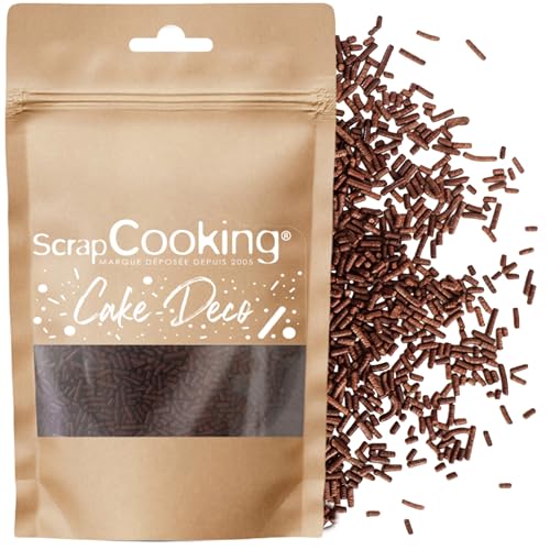 ScrapCooking - Vermicelles Chocolat Noir 70 g - Décorations Alimentaires Comestibles - Sprinkles Choco pour Déco Gâteaux, Pâtisseries, Bûches - Noël,...