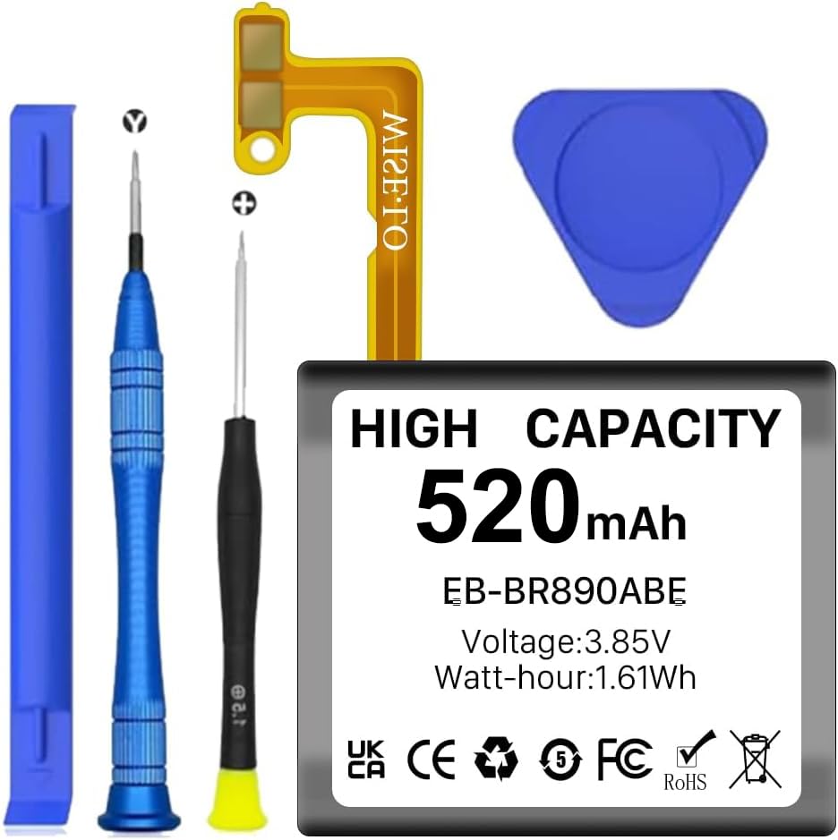 [520mAh] Akku für Samsung Galaxy Watch 4 Classic (46mm), EB-BR890ABY SM-R890 SM-R890N SM-R895 SM-R895U, Ersatzakku mit Reparaturwerkzeugen