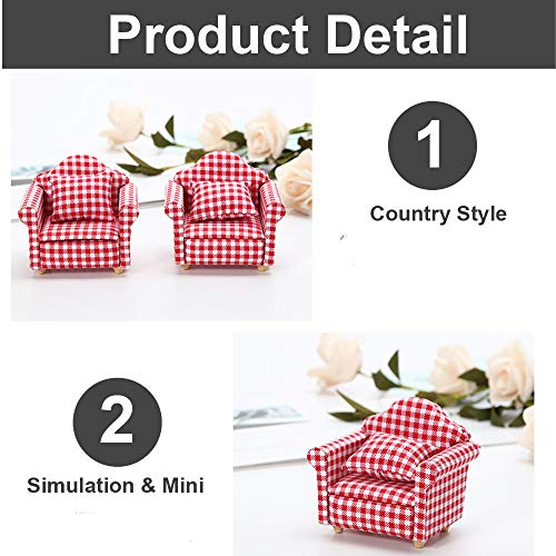 Knockconk Hamster Mini Cotton Sofa Chair, Small Animal Blue Red Bed Cozy With Pillow, Cage Decor Photo Toys, Relax Habitat House Accessories, Sleep Pad Rest Nest For Hamster, Mice, Rat. #TOP2