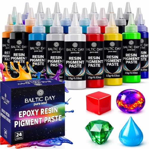 24 Color Pigment Paste for Epoxy Resin Set &ndash; Vibrant, Long-Lasting, UV-Resistant &ndash;...