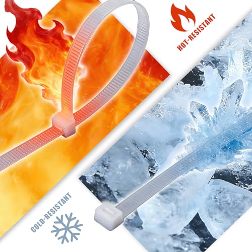 Clear Zip Ties Assorted Sizes 4+6+8+12 Inch 400 Pack Self-Locking - image 2