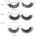 BTLLSSH 3D5D False Eyelashes 15-18mm Includes 3 Styles 27 Pair PACK Mix Cross Fluffy Natural Look Luxury Volume Faux Mink Lashes Reusable Strip Lashes, Mulitpack