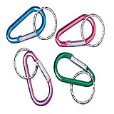 U.S. Toy Assorted Color Rock Climber Carabiner Style Key Chains (1-Pack of 12)