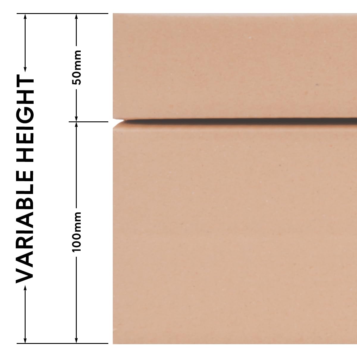 verpacking cajas plegables de cartón 350 x 250 x 100 mm altura variable KK S marrón [Tamaño y cantidad seleccionables] de pared simple cajas medianas 500 unidades