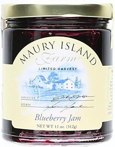 Gourmet Blueberry Jam, 11 Ounce All Natural By Maury Island Farms